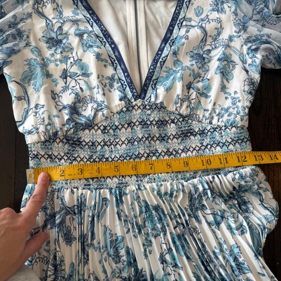 Alice + Olivia Sion Sunburst Maxi Dress Blue - Picture 12 of 15